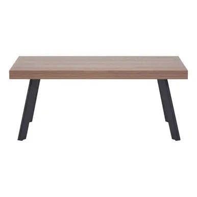 Natural Wood Rectangular Coffee Table with U-Shaped Base, Oakwill