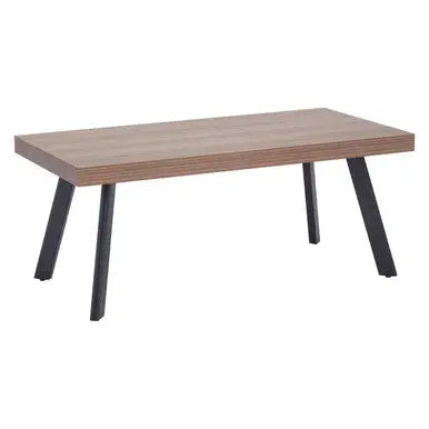 Natural Wood Rectangular Coffee Table with U-Shaped Base, Oakwill