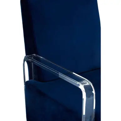 Navy Blue Velvet Armchair | Clarence