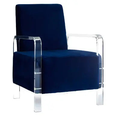 Navy Blue Velvet Armchair | Clarence