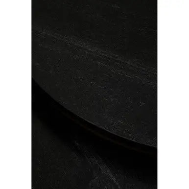Nest of 2 Black Round Marble Top Tables with Gold Finish Metal Frames, Varana