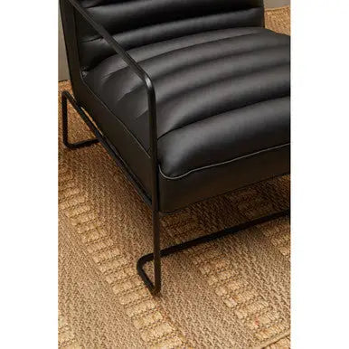 New Foundry Black Leather Effect Chair