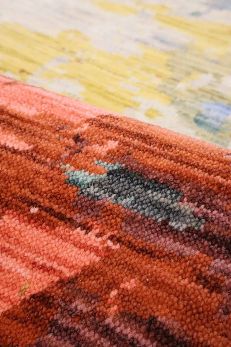 Nomad Abstract Wool-Blend Rug – Multicolour