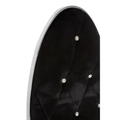 Novara Silver Velvet Chair with Button Tufting