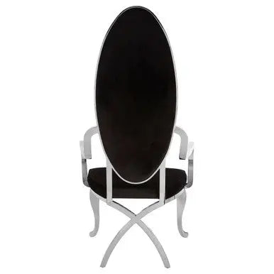 Novara Silver Velvet Chair with Button Tufting
