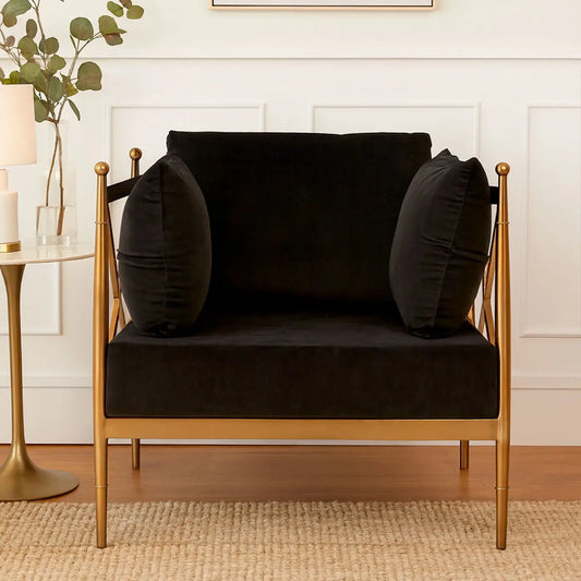 Novo Chair With Rose Gold Finished Metal Arms