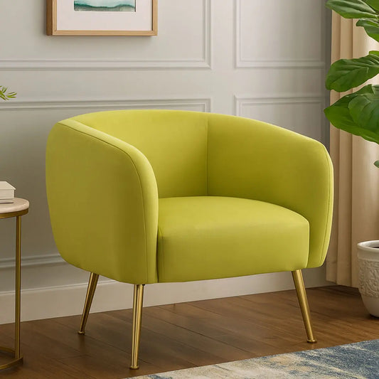 Olive Velvet Armchair | Yasmeen