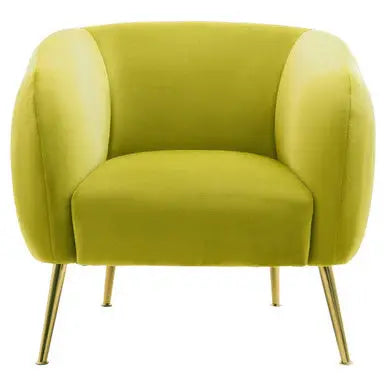 Olive Velvet Armchair | Yasmeen