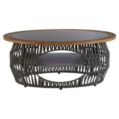 Opus Grey Woven Rope and Stone Coffee Table