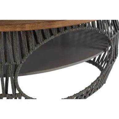 Opus Grey Woven Rope and Stone Coffee Table
