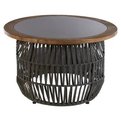 Opus Grey Woven Rope and Stone Coffee Table