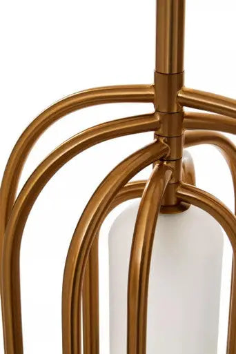 Orbo Gold and Frosted Glass Statement Pendant Light