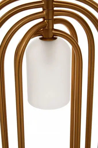 Orbo Gold and Frosted Glass Statement Pendant Light
