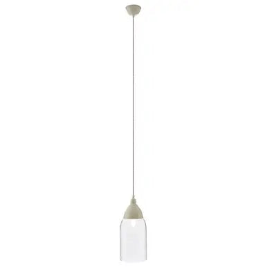 Oslo White Glass and Iron Pendant Light