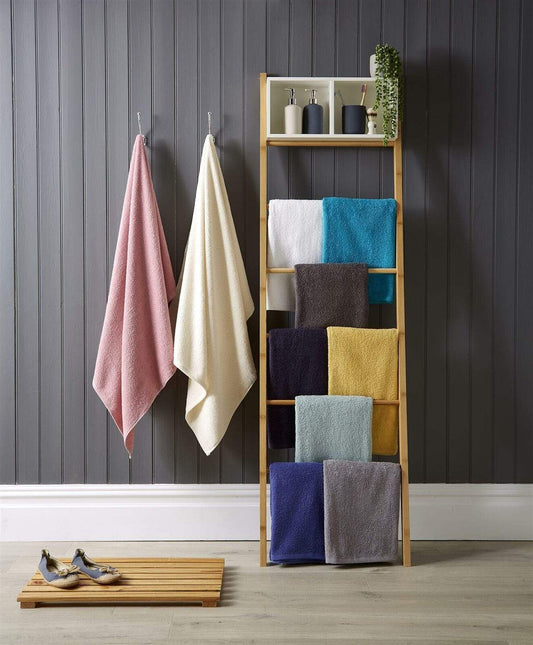 Pack of 4 Large Quick-Drying Lightweight Easycare Indus Valley Cotton Bath Sheets 80x140cm for Home Travel Gym Holidays