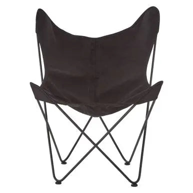 Papillon Black Canvas Butterfly Chair