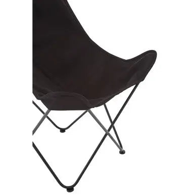 Papillon Black Canvas Butterfly Chair