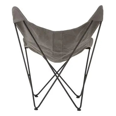 Papillon Grey Canvas Butterfly Chair