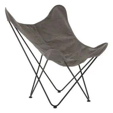 Papillon Grey Canvas Butterfly Chair
