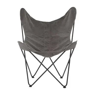 Papillon Grey Canvas Butterfly Chair