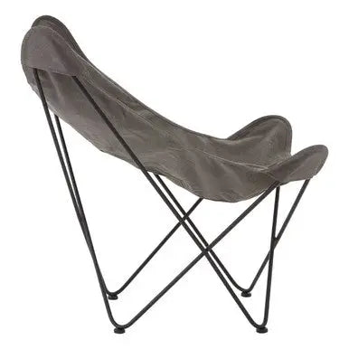 Papillon Grey Canvas Butterfly Chair