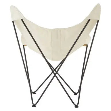 Papillon Ivory Canvas Butterfly Chair