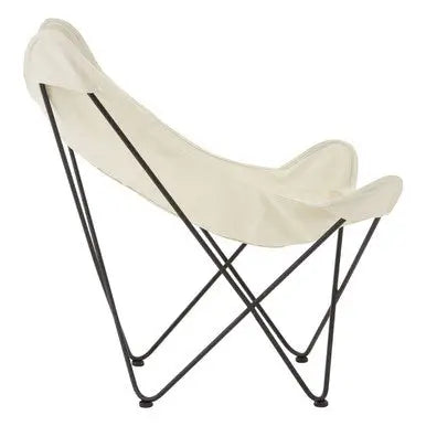 Papillon Ivory Canvas Butterfly Chair