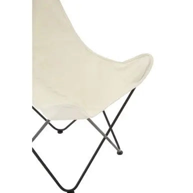 Papillon Ivory Canvas Butterfly Chair
