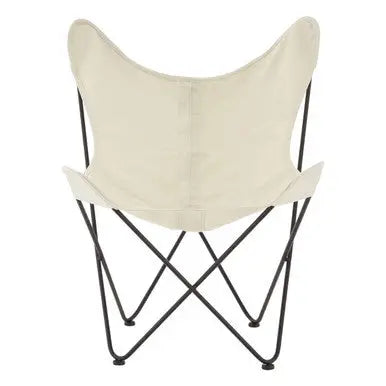 Papillon Ivory Canvas Butterfly Chair