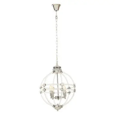 Pendant Light in Clear Acrylic and Chrome Finish | Karlo