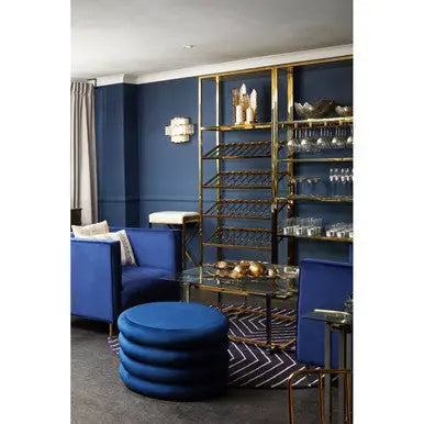Piermount Gold Bar Shelf Unit With Glass Rack