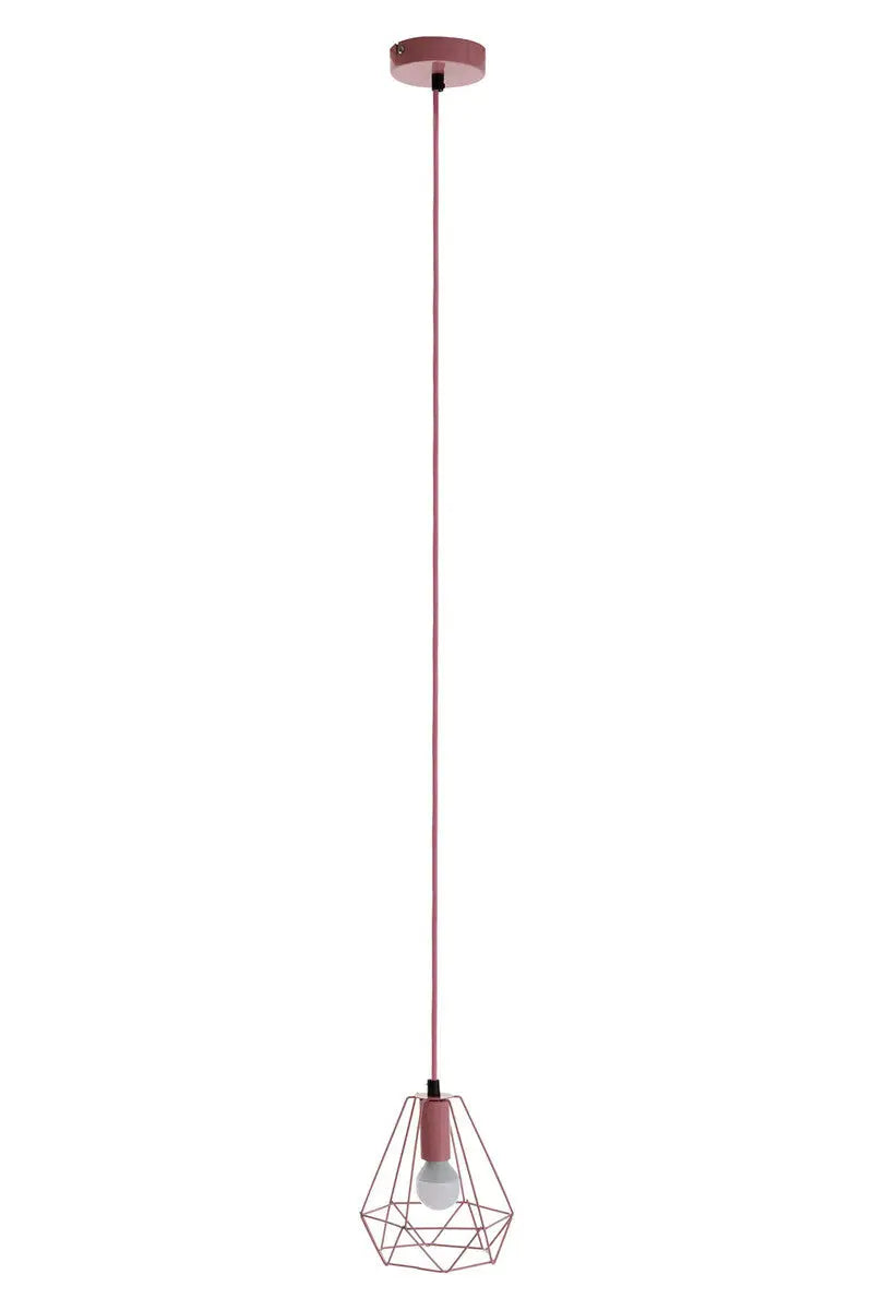 Pink Metal Wire Pendant Light | Beli