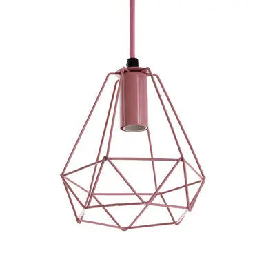 Pink Metal Wire Pendant Light | Beli
