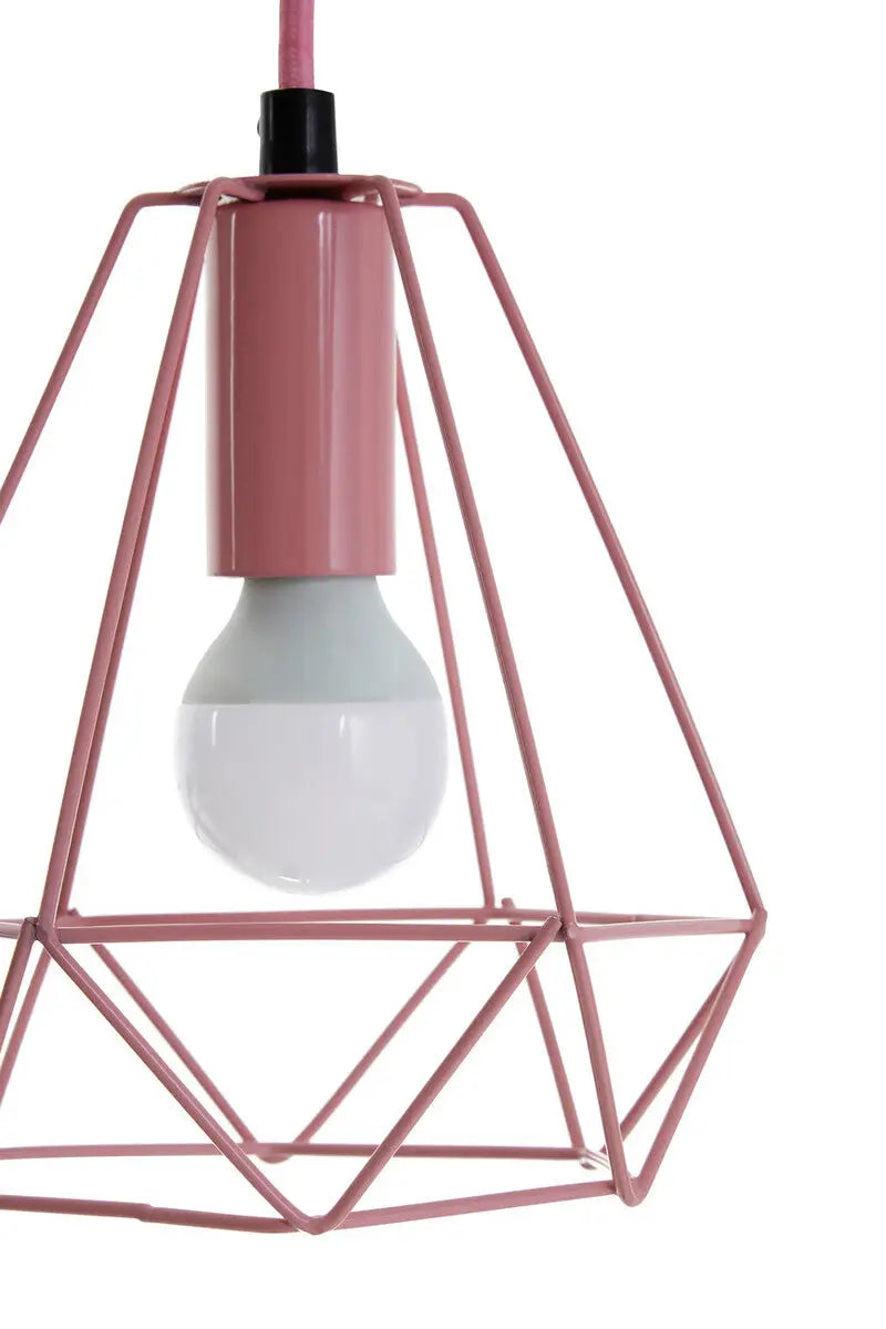 Pink Metal Wire Pendant Light | Beli