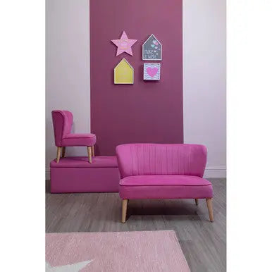 Pink Velvet Kids Chair | Mia