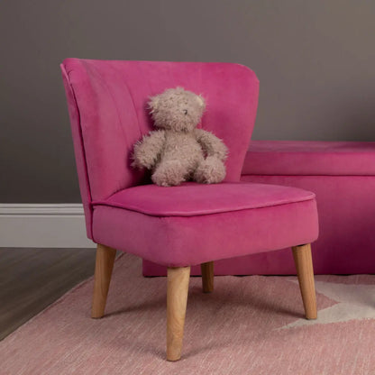 Pink Velvet Kids Chair | Mia