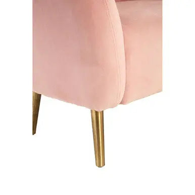 Pink Velvet Round Armchair | Louxor