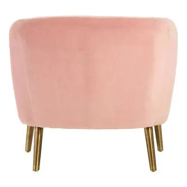 Pink Velvet Round Armchair | Louxor