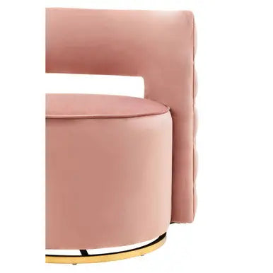 Pink Velvet Swivel Chair | Yasmeen