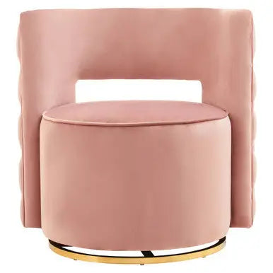 Pink Velvet Swivel Chair | Yasmeen