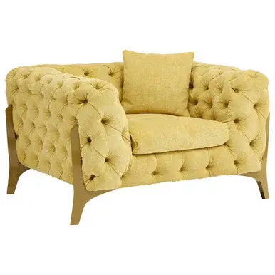 Pistachio Green Tufted Armchair | Esme