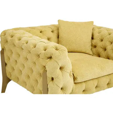 Pistachio Green Tufted Armchair | Esme