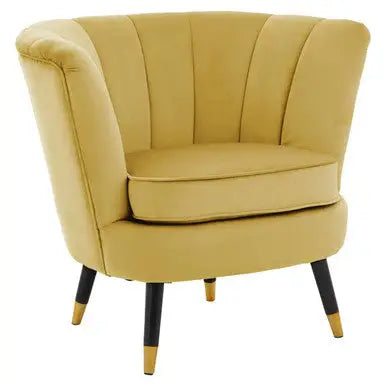 Pistachio Velvet Shell Accent Chair | Loretta
