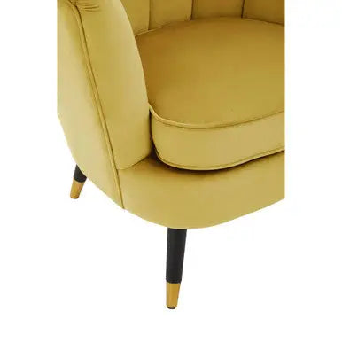 Pistachio Velvet Shell Accent Chair | Loretta