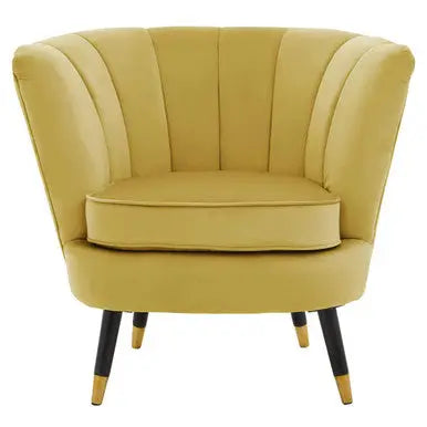Pistachio Velvet Shell Accent Chair | Loretta