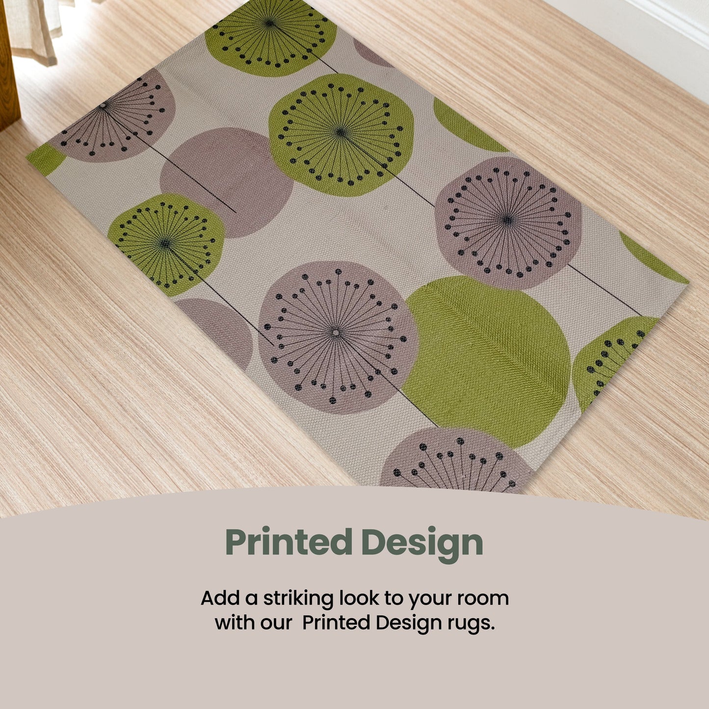 Printed Rug Flor Design Modern Non-Slip Soft Durable Floor Rug for Living Room Bedroom Office by OLIVIA ROCCO