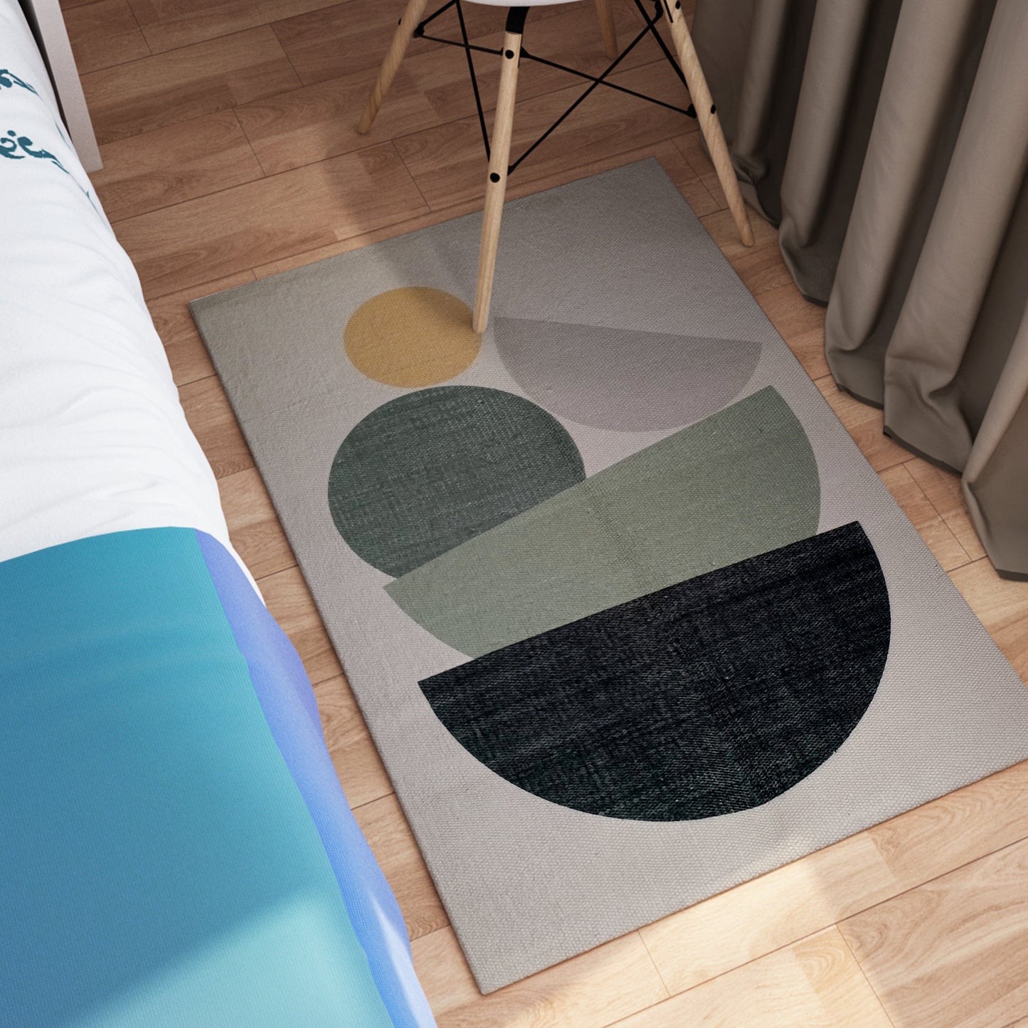 Printed Rug Tokyo Design Modern Non-Slip Soft Durable Floor Rug for Living Room Bedroom Office by OLIVIA ROCCO