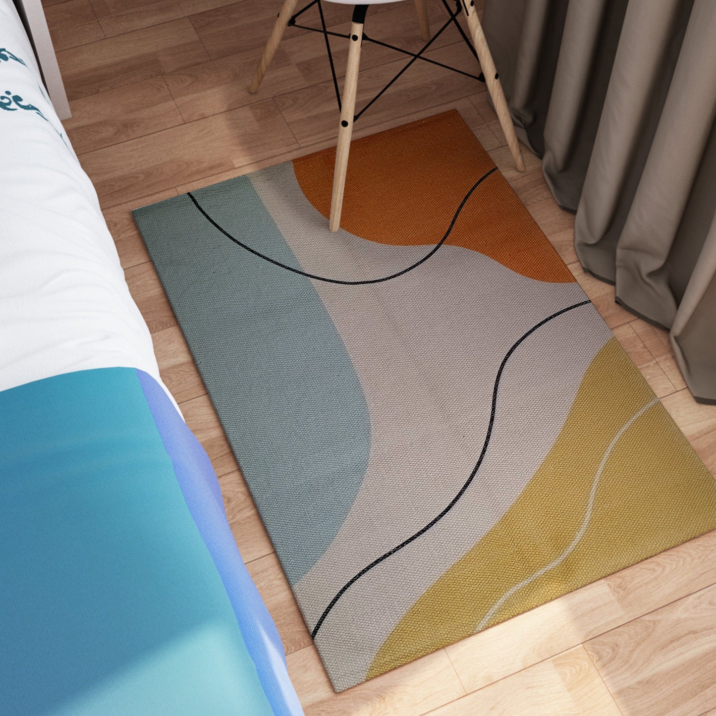 Printed Rug Venus Design Modern Non-Slip Soft Durable Floor Rug for Living Room Bedroom Office by OLIVIA ROCCO