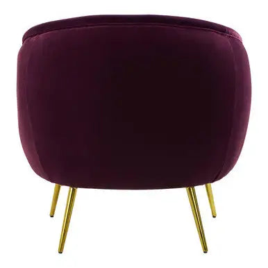 Purple Velvet Curved Accent Chair | Manhattan