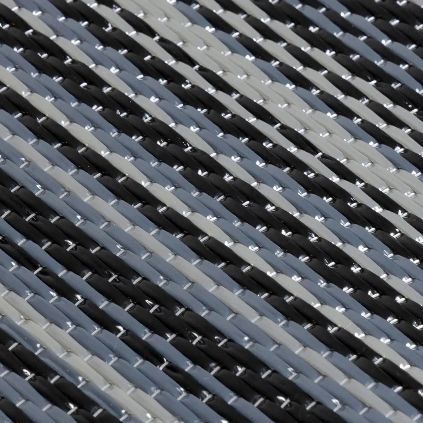 Rainbow Outdoor Rug Dark Grey | 1020